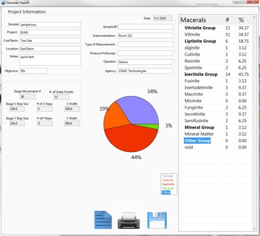 Sample Maceral ID Report