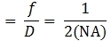 Microscope f number